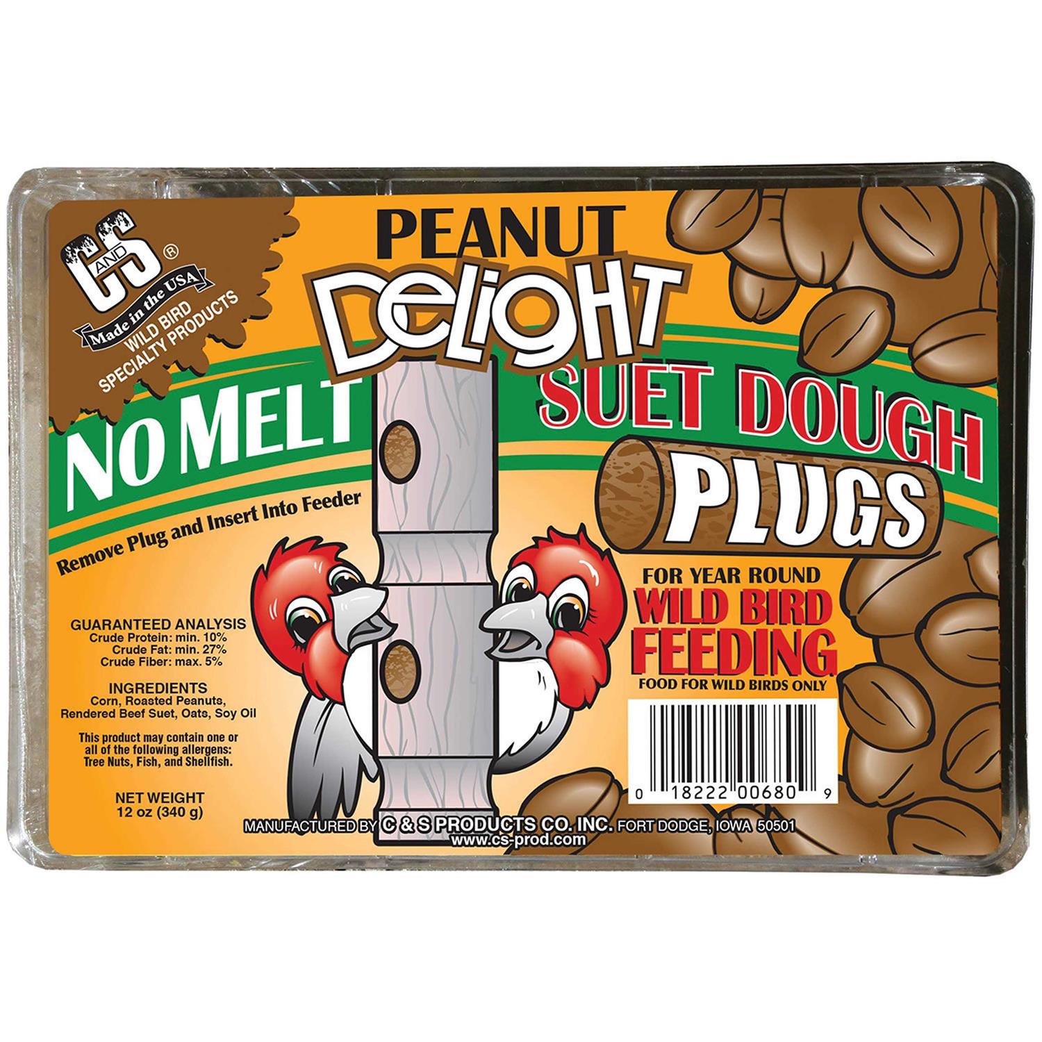 C&S Products Peanut Delight No-Melt Suet Dough Plug - Pet Supplies online store