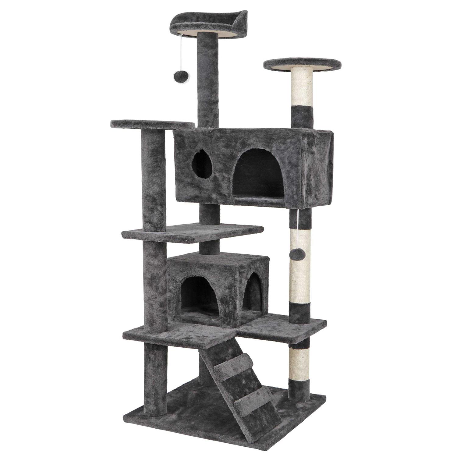 ZENY 53 Cat Tree Multi-Levels Condos Scratching Post Tower Play House - Pet Supplies online store