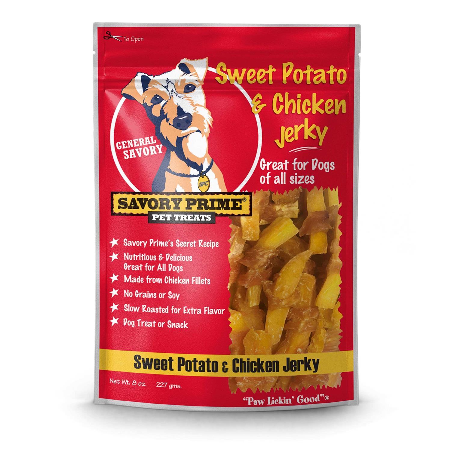 Savory Prime Dog Treats Sweet Potato & Duck Jerky - Pet Supplies online store