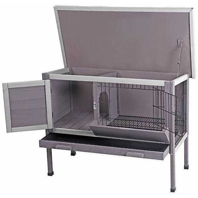 Aivituvin Outdoor Rabbit Hutch Upgrade with Metal Wire Pan AIR01-B - Pet Supplies online store