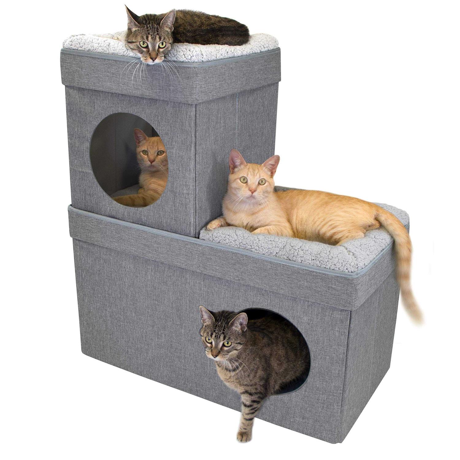 Kitty City Large Stackable Cat Condo - Pet Supplies online store