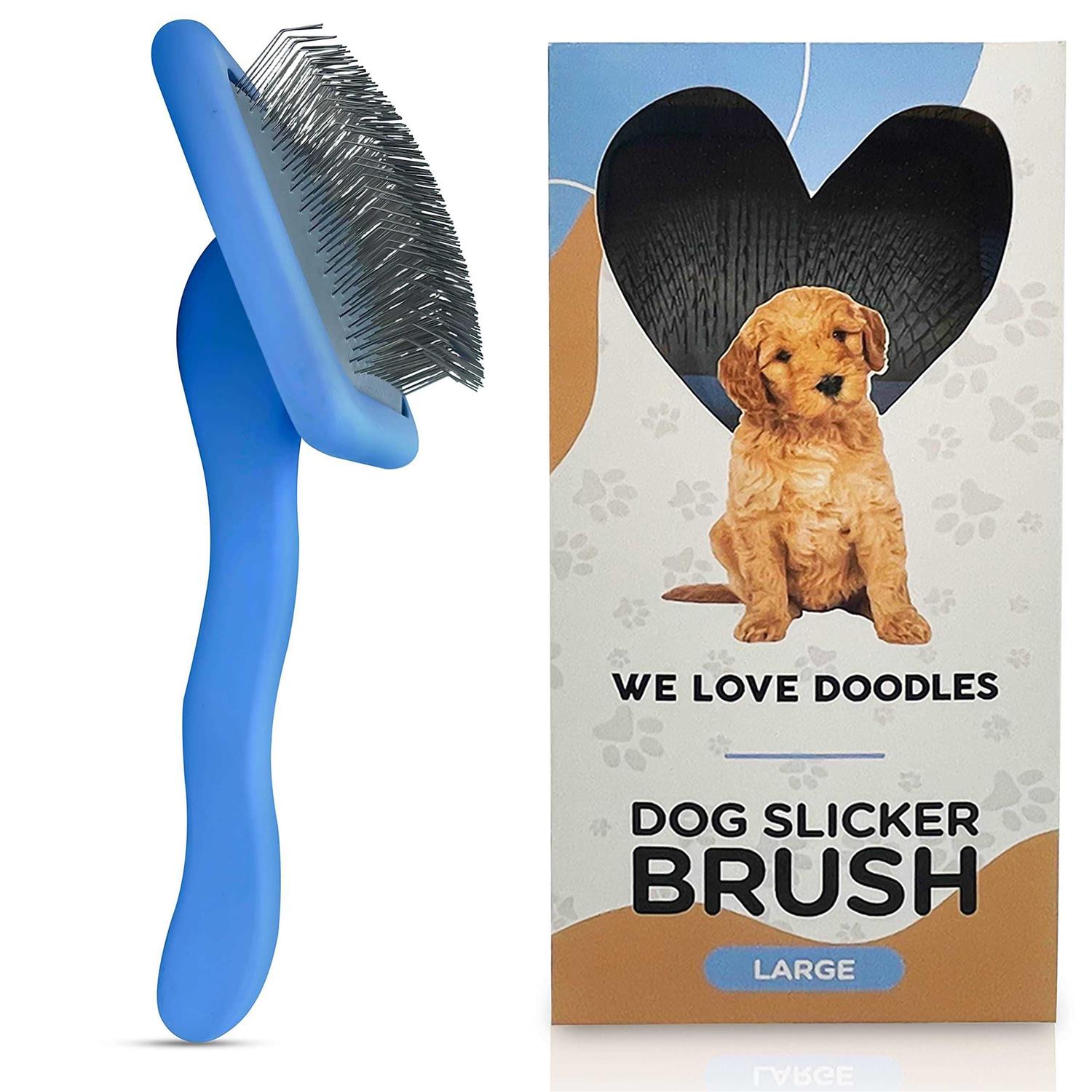 We Love Doodles Dog Slicker Brush Dog Doodle Brush for Grooming Pet Hair Dog Brush - Pet Supplies online store