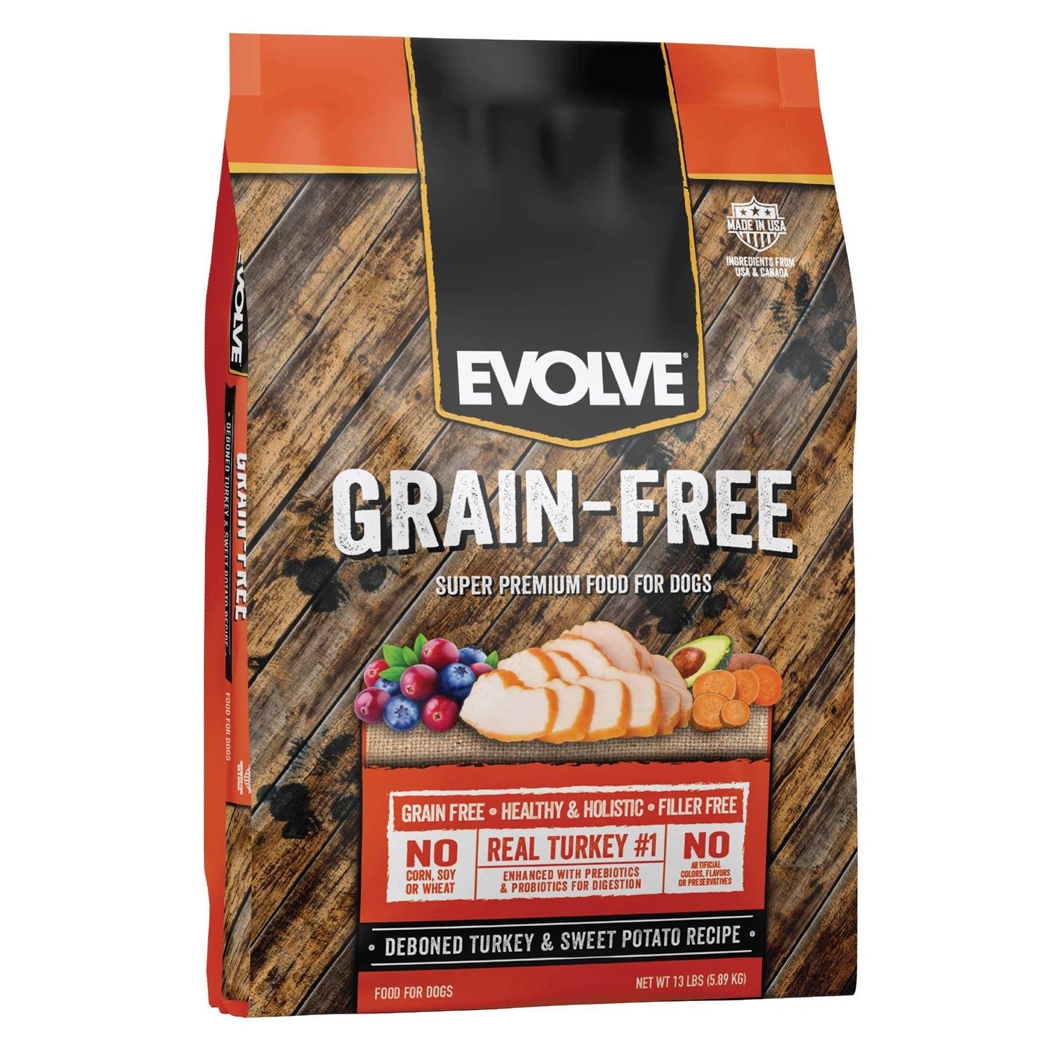 Evolve Grain Free Turkey and Sweet Potato Dog Food - Pet Supplies online store