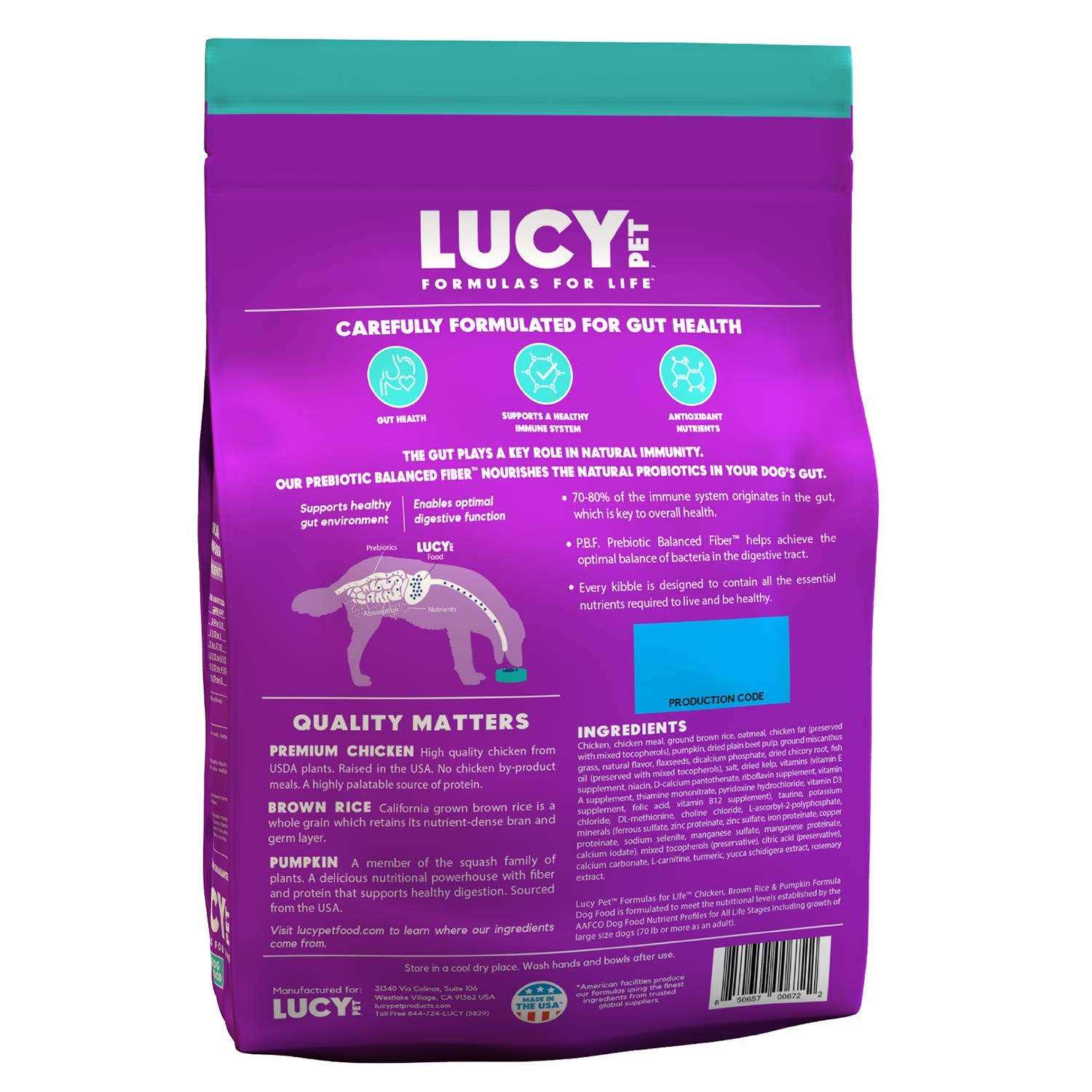 Lucy Pet Formula for Life Chicken Brown Rice & Pumpkin Dry Dog Food - Pet Supplies online store
