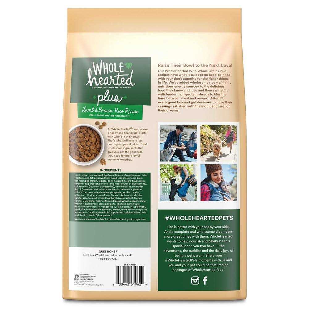WholeHearted Plus Brown Rice Recipe with Whole Grains Dry Dog Food - Pet Supplies online store