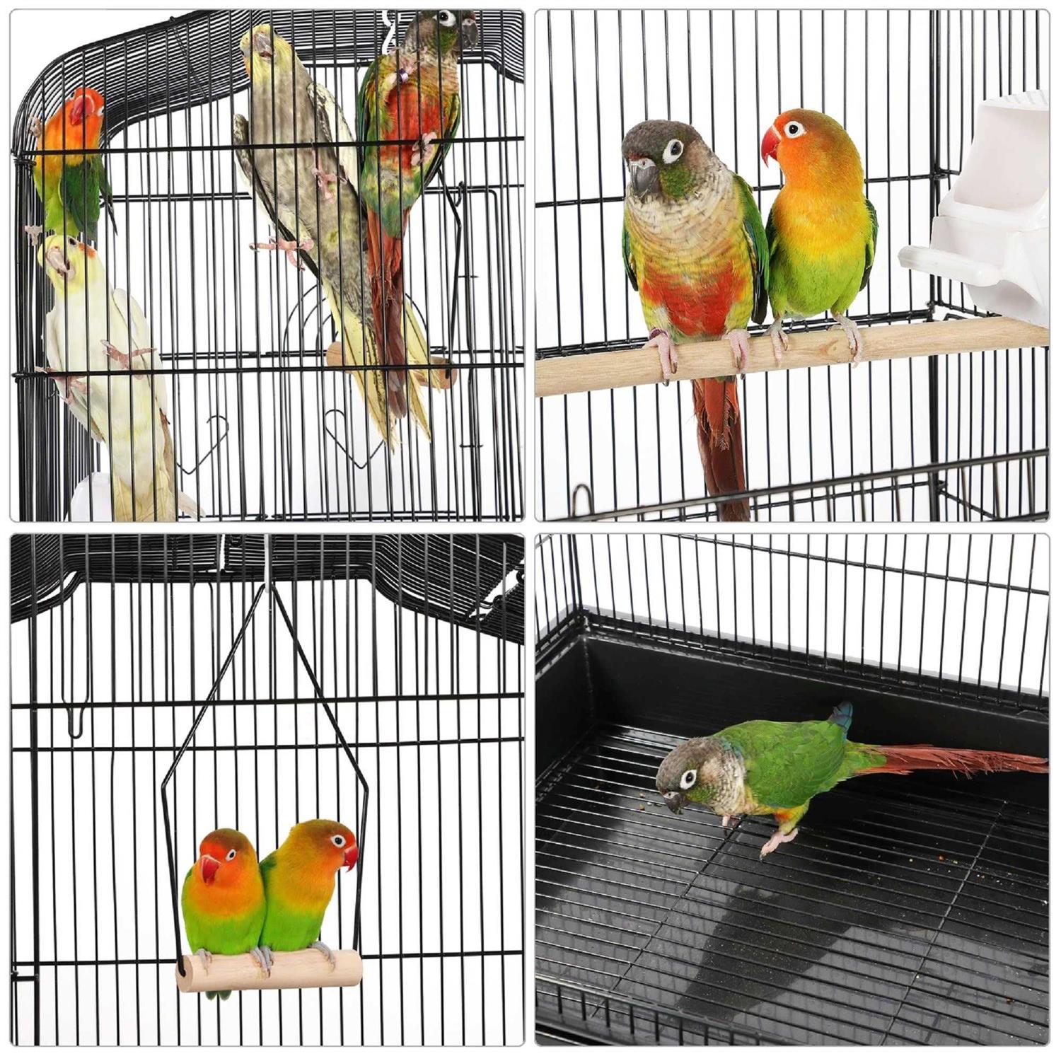 Topeakmart Open Top Metal Bird Cage - Pet Supplies online store