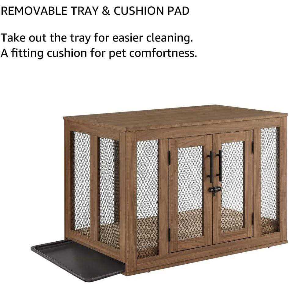 Unipaws Furniture Style Dog Crate with Tray - Pet Supplies online store