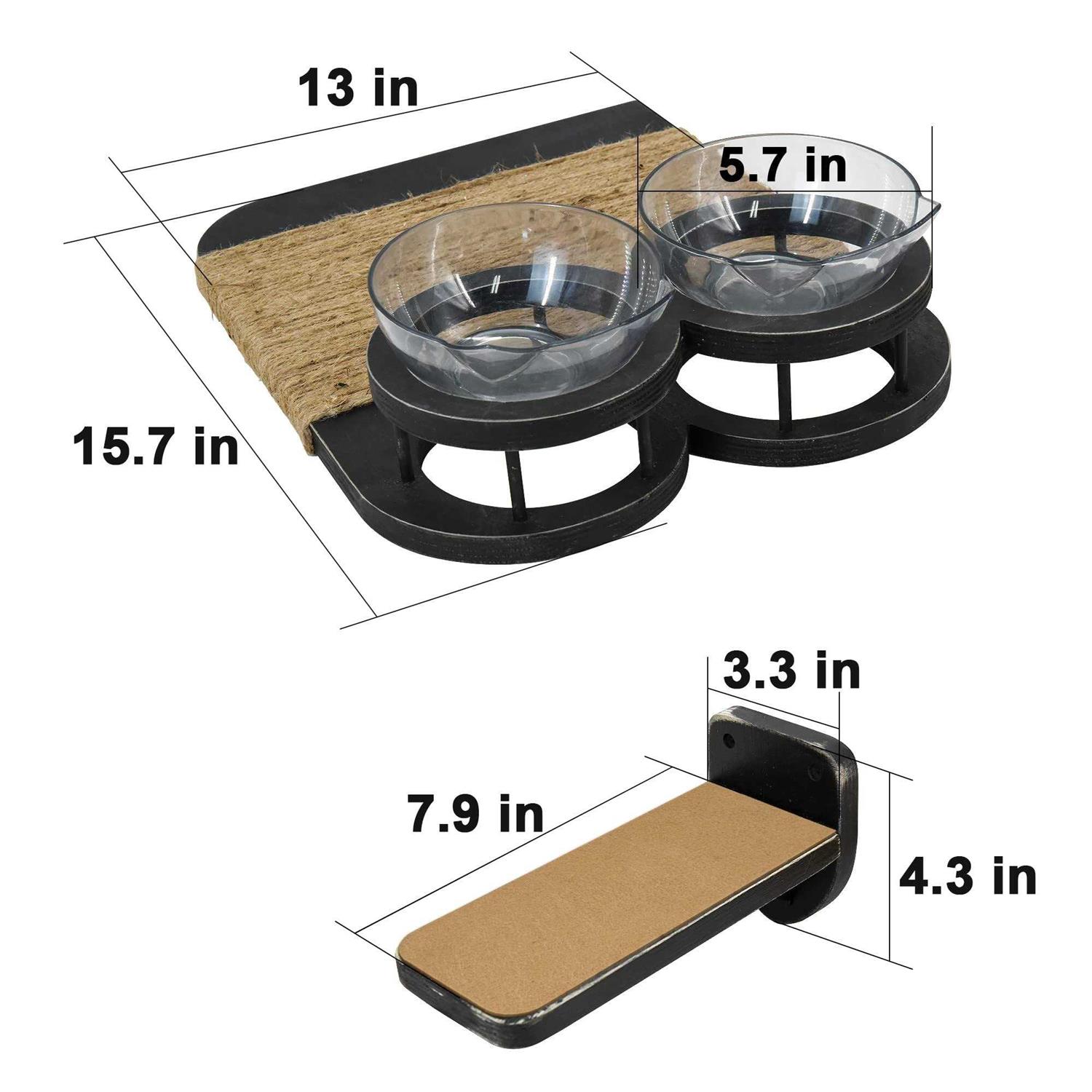 MEMOORIAL Cat Hammock Cat Wall Shelves with 3 Steps, Cat Shelves and Perches with 2 Cat Food Shelf - Pet Supplies online store