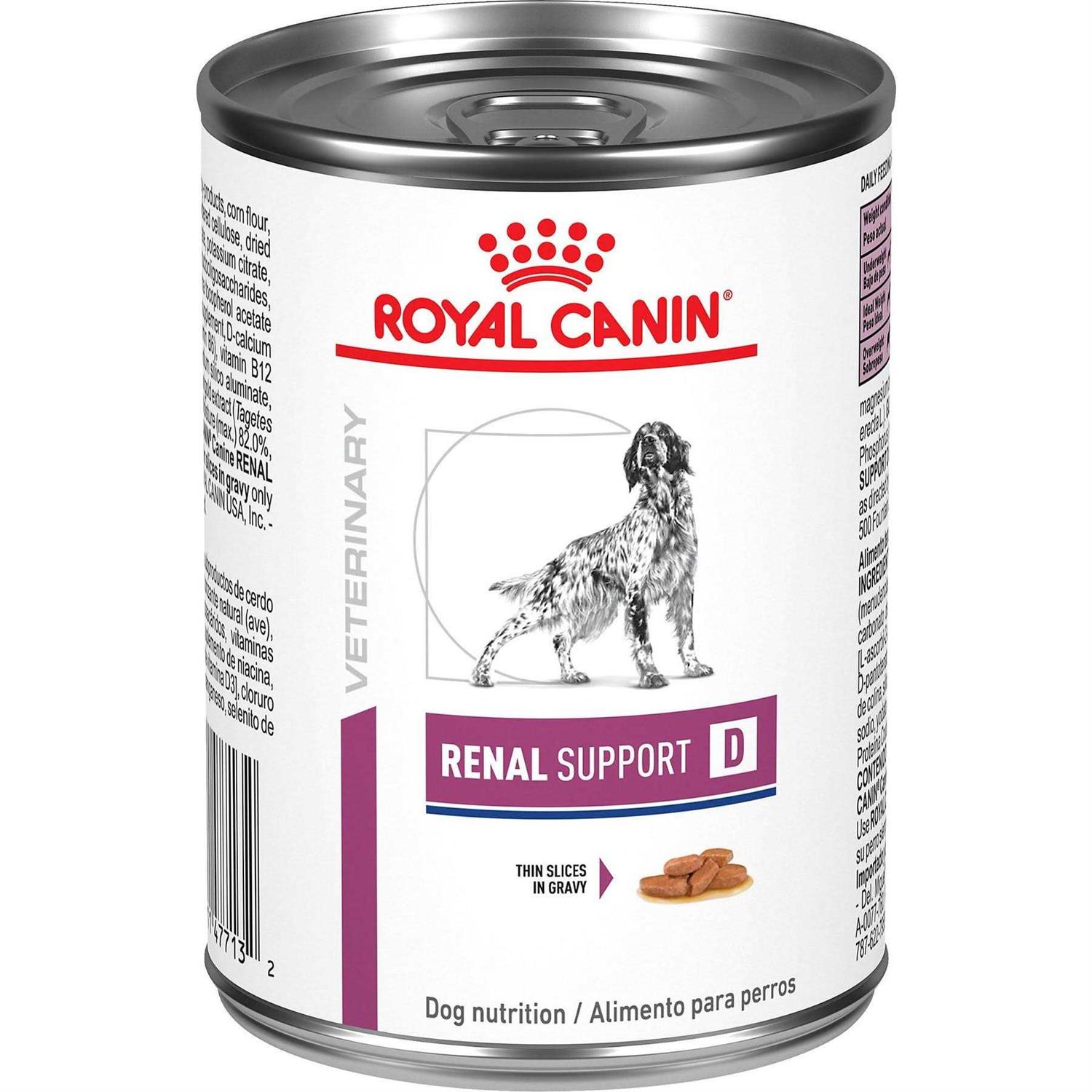 Royal Canin Veterinary Diet Adult Renal Support D Thin Slices in Gravy Canned Dog Food - Pet Supplies online store