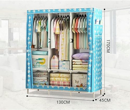Assemble Wardrobe Combination Wardrobe Storage Wardrobe Steel Frame Rebar Reinforced Combination Clothing Wardrobe Bedroom Organizer Combined Closet