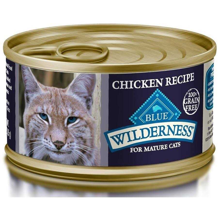 Blue Buffalo Wilderness Mature Chicken Recipe Grain-Free Wet Cat Food Can - Pet Supplies online store