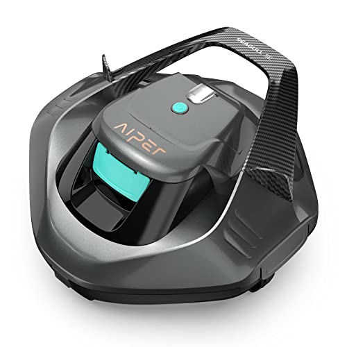 AIPER Cordless Robotic Pool Cleaner, Pool Vacuum with Dual-Drive Motors, Self-Parking Technology, Lightweight, Perfect for Above-Ground/In-Ground Flat Pools up to 40 Feet (Lasts 90 Mins)