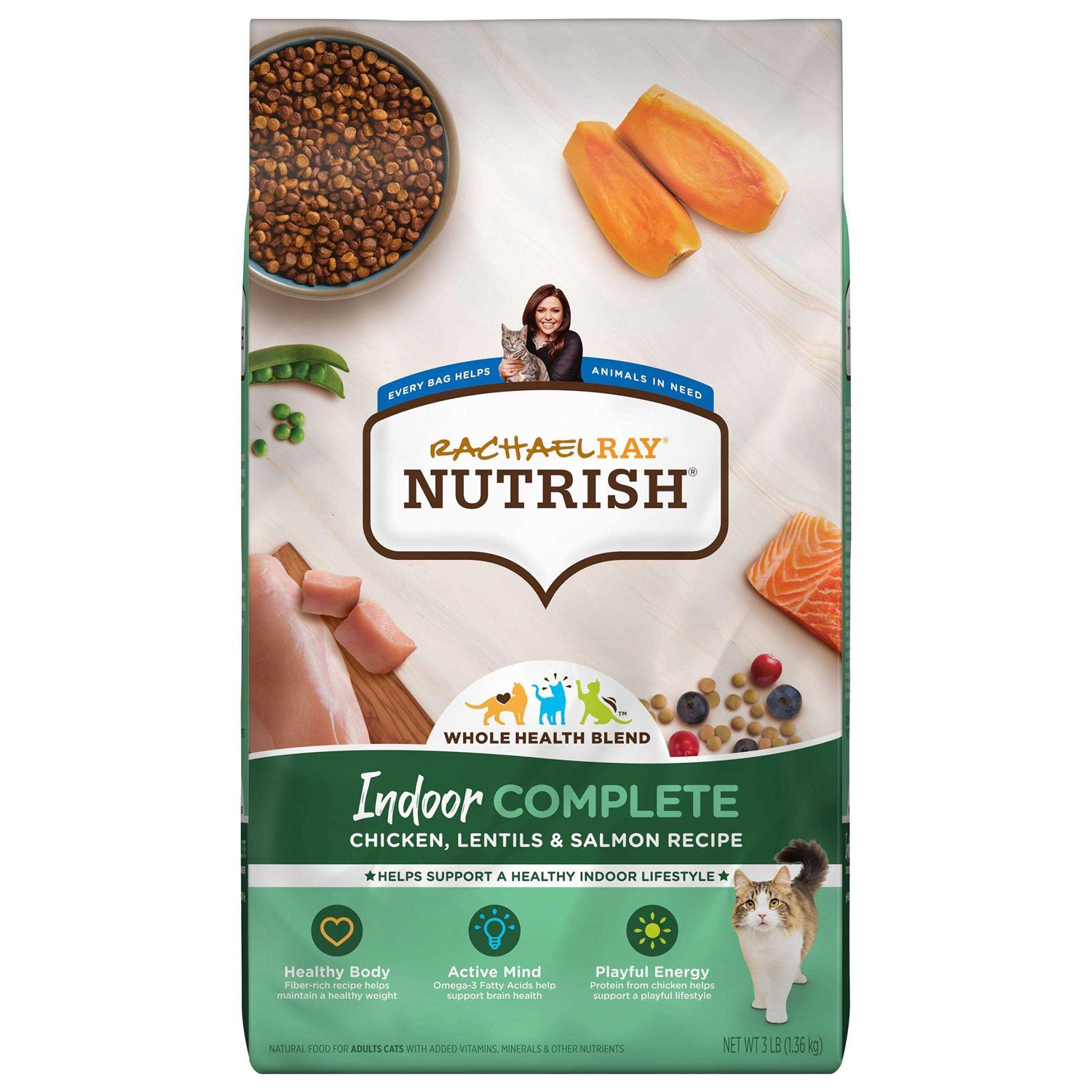 Rachael Ray Nutrish Indoor Complete Chicken with Lentils & Salmon Dry Cat Food - Pet Supplies online store