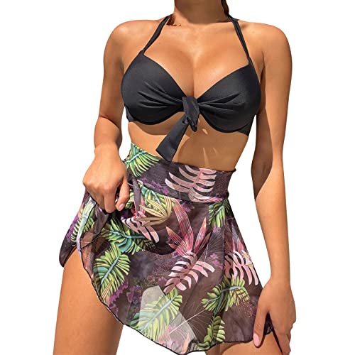 Women Bikini Set Printed Three Piece Beach Wear Hot Sexy Swimwears Bikini Set Exposure Suit