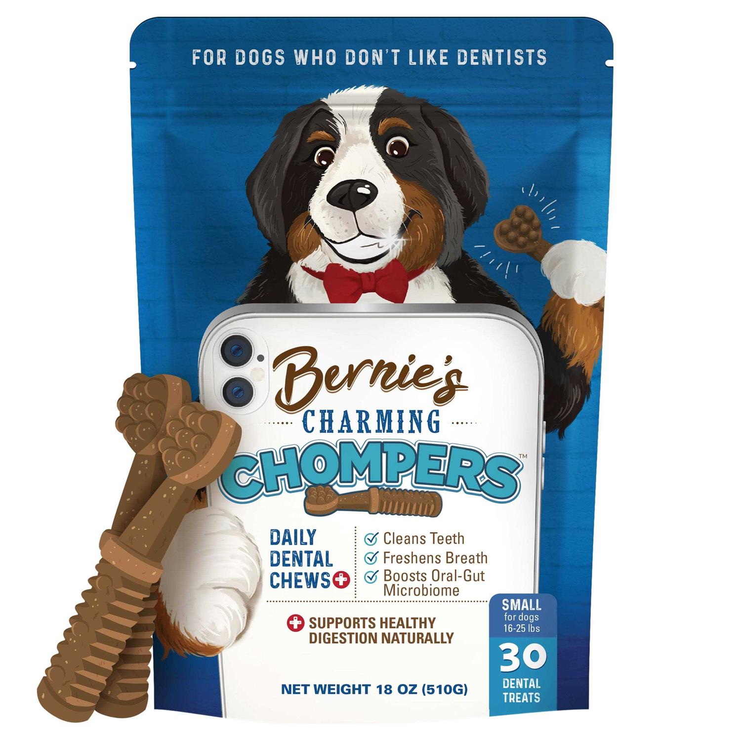 Bernie's Charming Chompers Daily Dental Chews Dogs - Pet Supplies online store