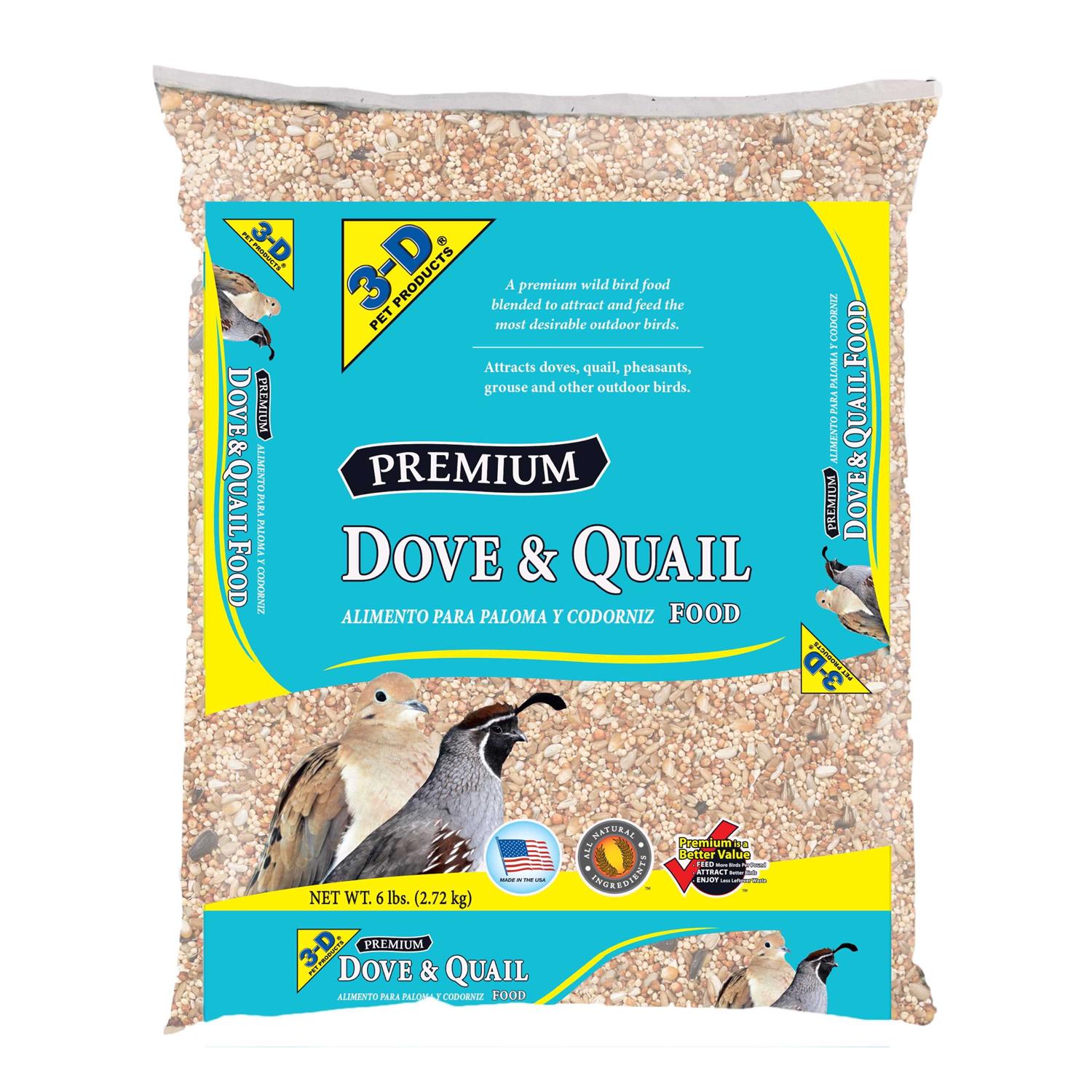 3-d Pet Products Premium Dove & Quail Food - Pet Supplies online store