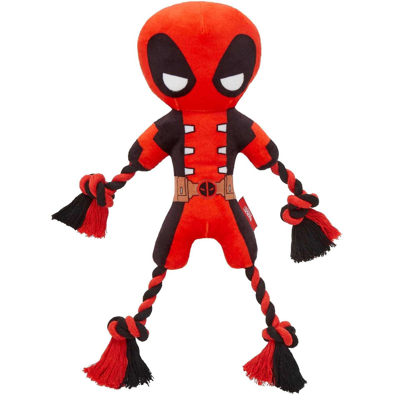 Marvel Dog Toy Deadpool Plush with Rope Squeaky Dog Toy - Pet Supplies online store