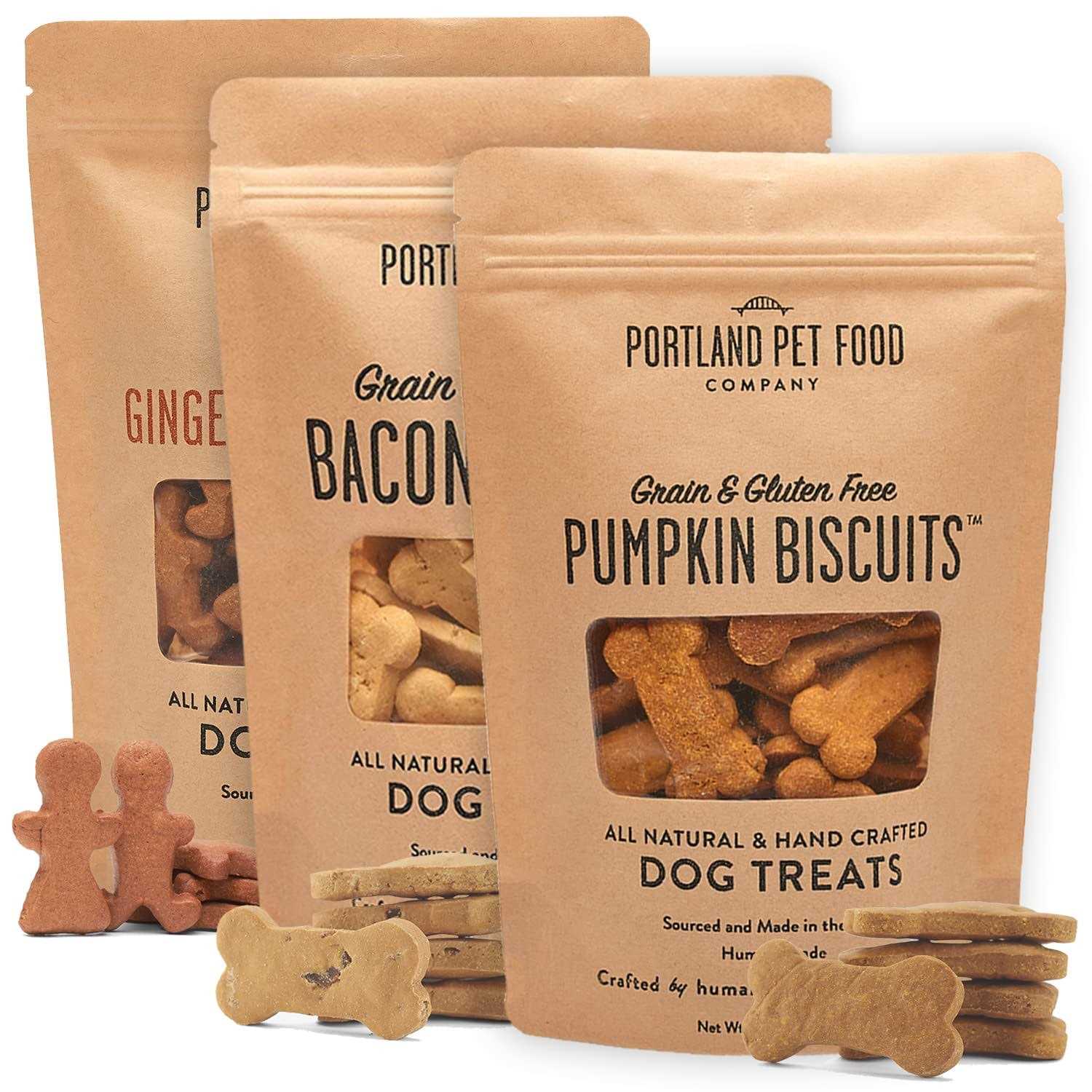 Portland Pet Food Company All-Natural Dog Treat Biscuits Multipack Flavor Variety Pack w/ Bacon - Pet Supplies online store