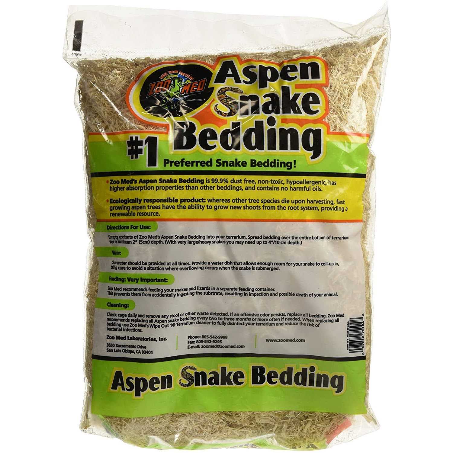 Zoo Med Aspen Snake Bedding - Pet Supplies online store