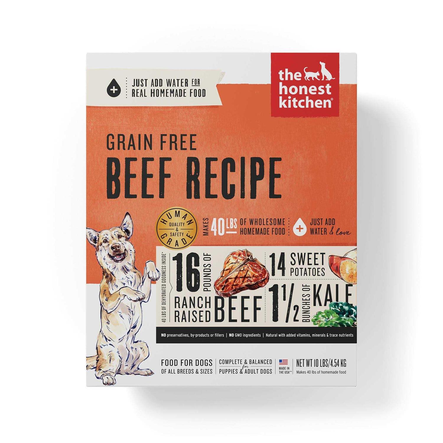 The Honest Kitchen Dehydrated Grain-Free Beef Dog Food 10lb - Pet Supplies online store