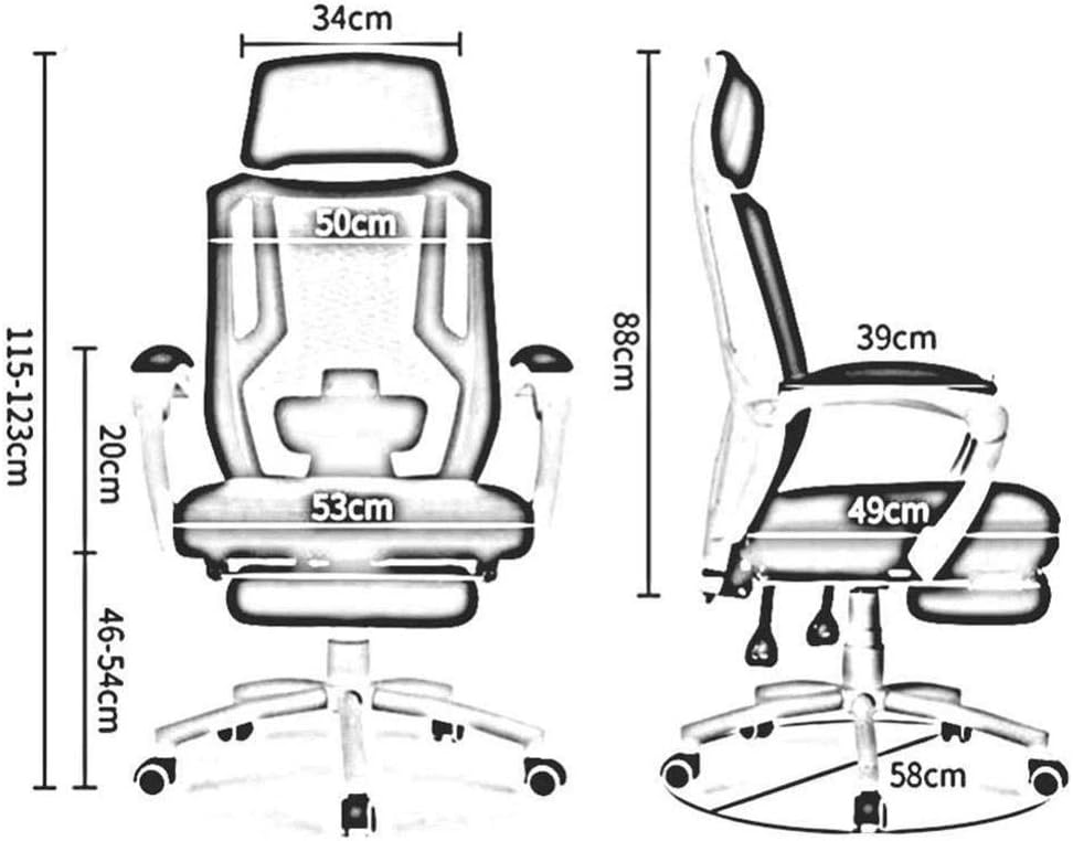 Office Chair- Office Chair High Back Mesh Office Chair Adjustable Headrest Computer Desk Chair for Lumbar Support