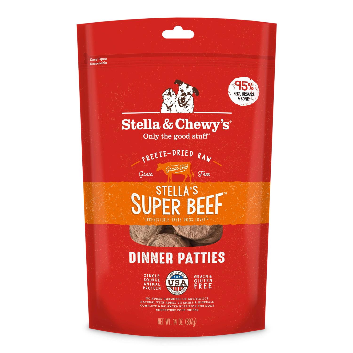 Stella & Chewy's Dog Freeze Dried Food Dinner Patties Super Beef - Pet Supplies online store