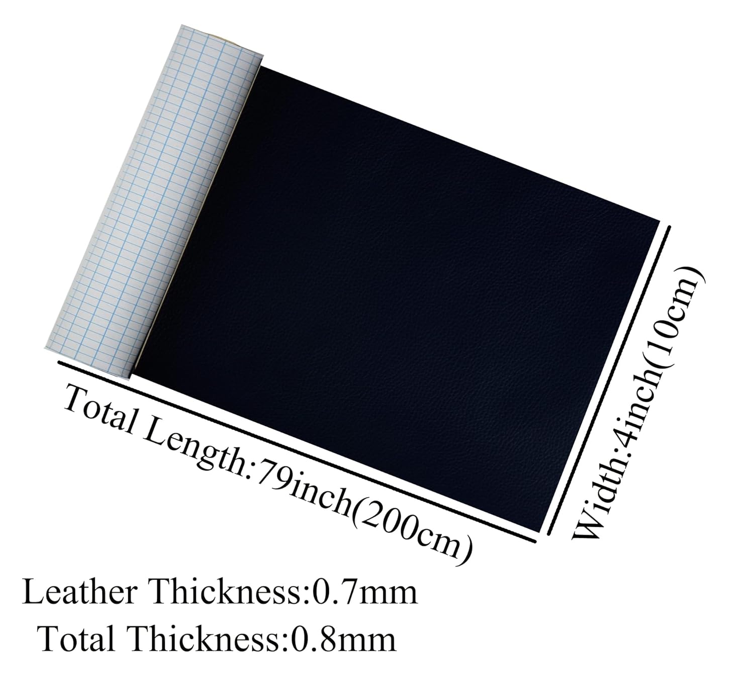 Self Adhesive leather Repair tape,4 x 79 inches Leather Repair Patch,Leather patch Tape, Leather Repair kit for Furniture,Vinyl,for Couch ,Sofas, car Seats, Office Chairs (4 x 79 inches, Black)