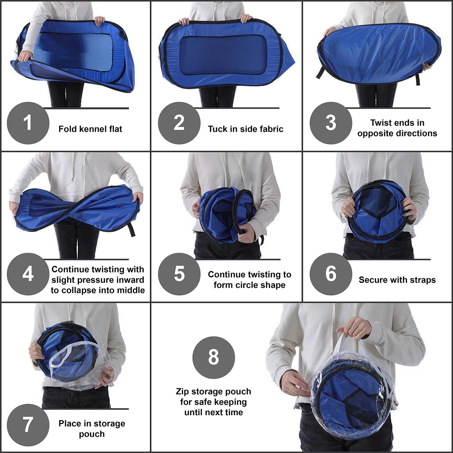 Beatrice Home Fashions Portable Collapsible Pop Up Travel Pet Kennel - Pet Supplies online store