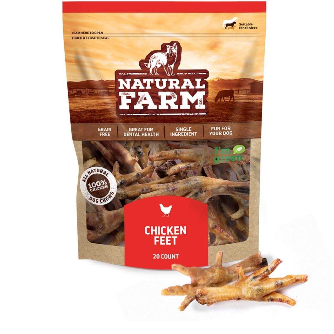 Natural Farm Nail-Free Chicken Feet Dog Treats 100 Free-Range Air Dried Chicken Feet - Pet Supplies online store
