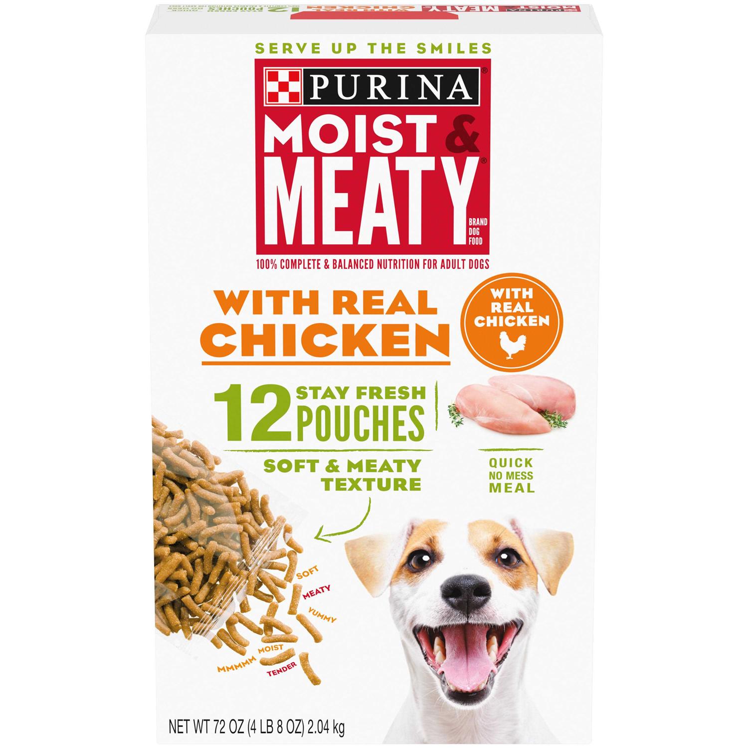 Purina Moist and Meaty Soft Dog Food Real Chicken Recipe - Pet Supplies online store