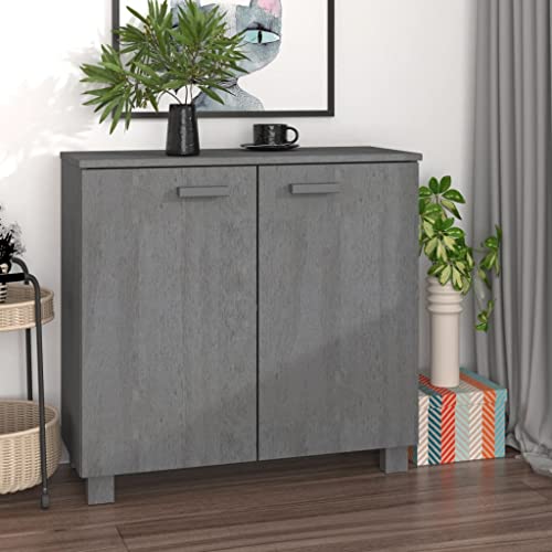 Storage Cabinet Sideboard Brown White Dark Gray Light Gray 33.5