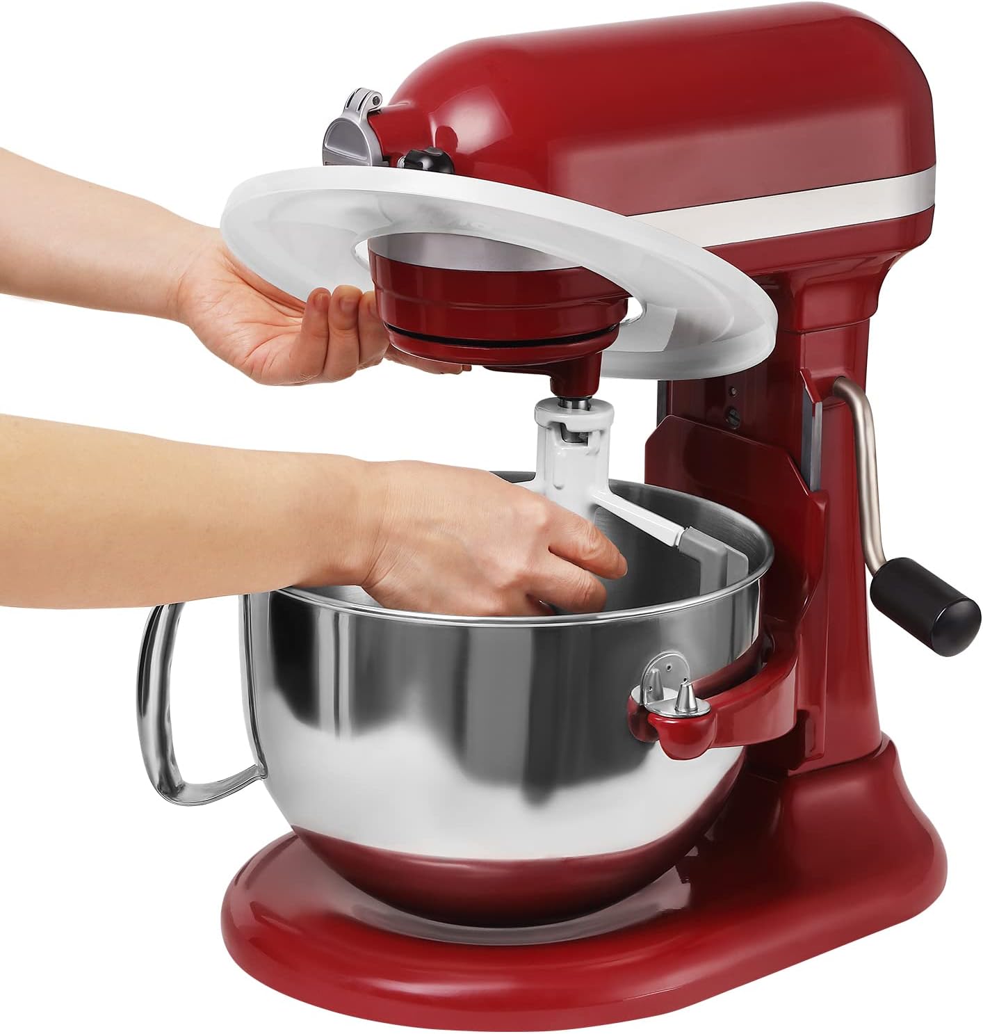 Mixer Bowl Lid Covers for KitchenAid 5.5-6 Quart Bowls - Stand Mixer Bowl Covers to Prevent Ingredients from Spilling, Fits Bowl-Lift Models KV25G and KP26M1X (2 Pack)