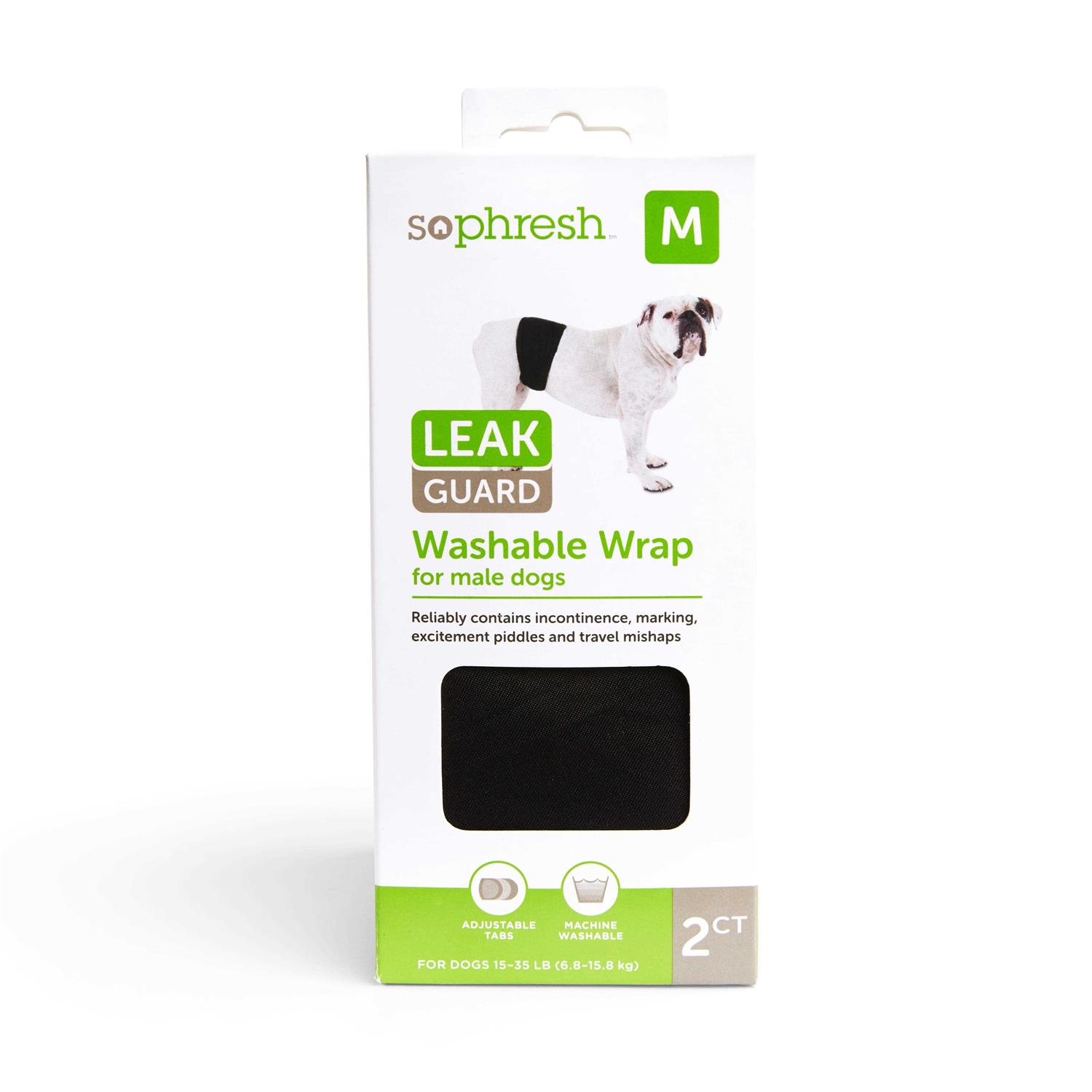 So Phresh Washable Leak Guard Wrap for Male Dogs - Pet Supplies online store