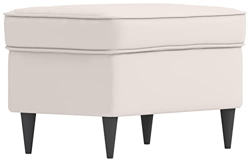 Covers Only. Heavy Duty Polyester Flax Strandmon Slipcovers Replacement Compatible for IKEA Strandmon Wing Chair and Footstool (Ottoman Light Gray)