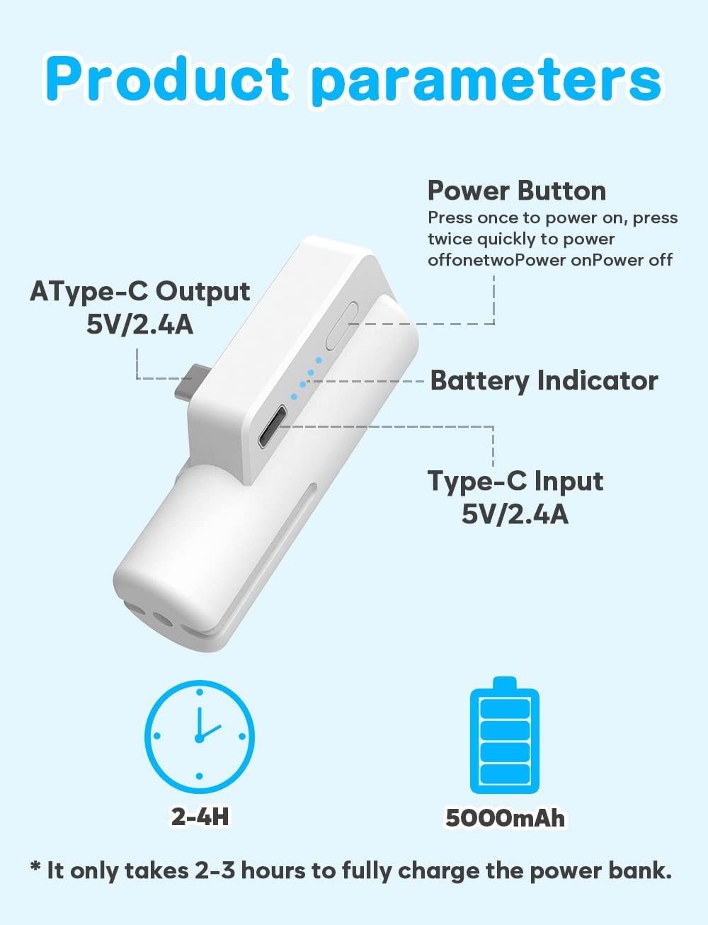 Rechargeable Battery Pack for Meta/Oculus Quest 2 Battery Pack Lightweight VR/Quest 1/USB-C Phone Extends Battery Extends 2-4 Hours of Playing Time
