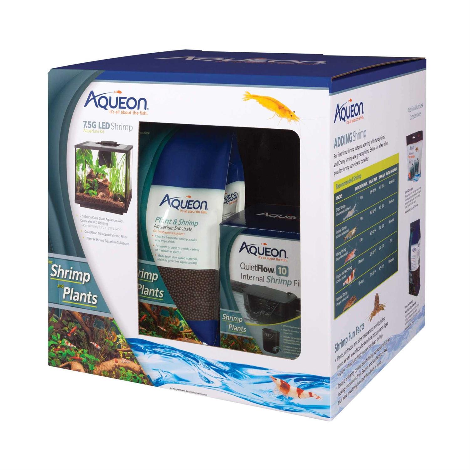 Aqueon 7.5 Gallon LED Shrimp Aquarium Kit - Pet Supplies online store