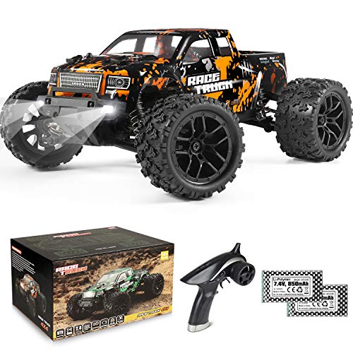 HAIBOXING 1:18 Scale RC Monster Truck 18859 36km/h Speed 4X4 Off Road Remote Control Truck,Waterproof Electric Powered RC Cars All Terrain Toys Vehicle with 2 Batteries,Xmas Gifts for Kid and Adults