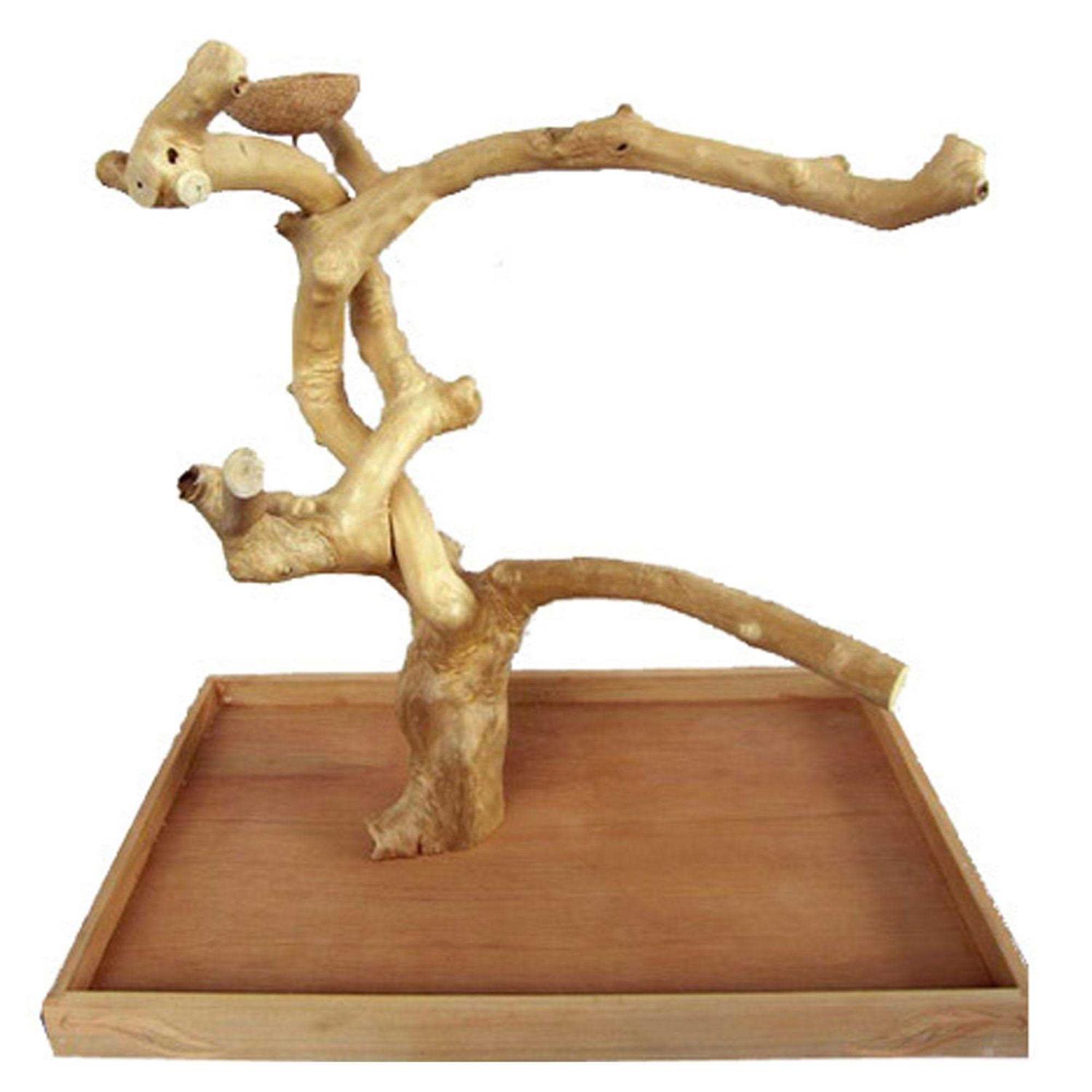 A&E Cage Company Java Wood Table Top Play Stand - Pet Supplies online store