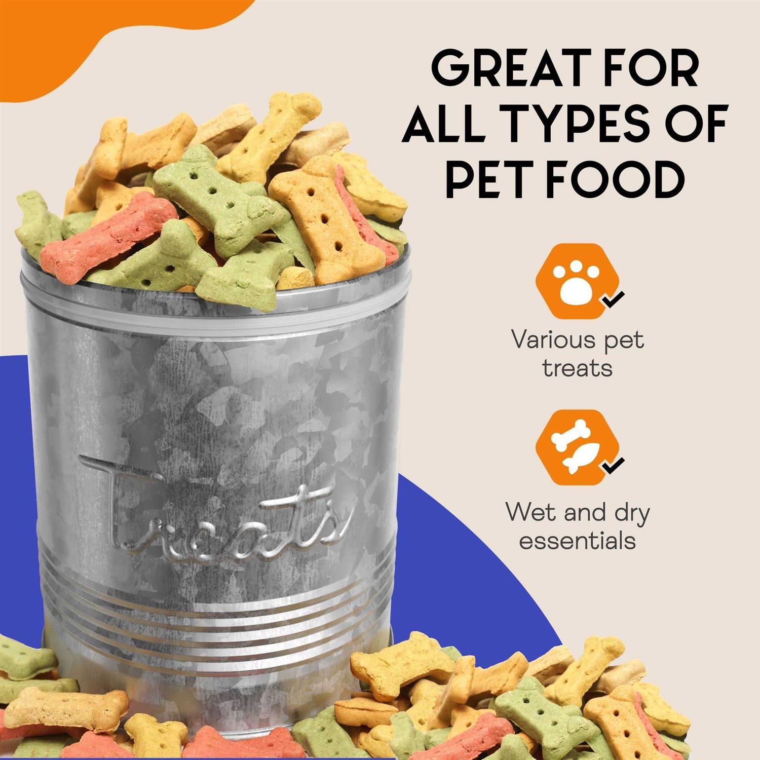 Amici Pet Retro Treats Storage Canister - Pet Supplies online store
