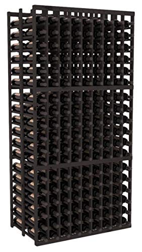 Wine Racks America® Knotty Alder 9 Column Double Deep Wine Cellar Rack. Oak Stain