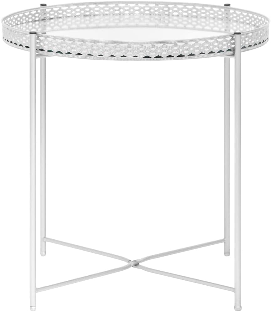Coffee Tables for Living Room Night Stand Record Player Stand Dresser for Bedroom - Side Table Silver 15.7