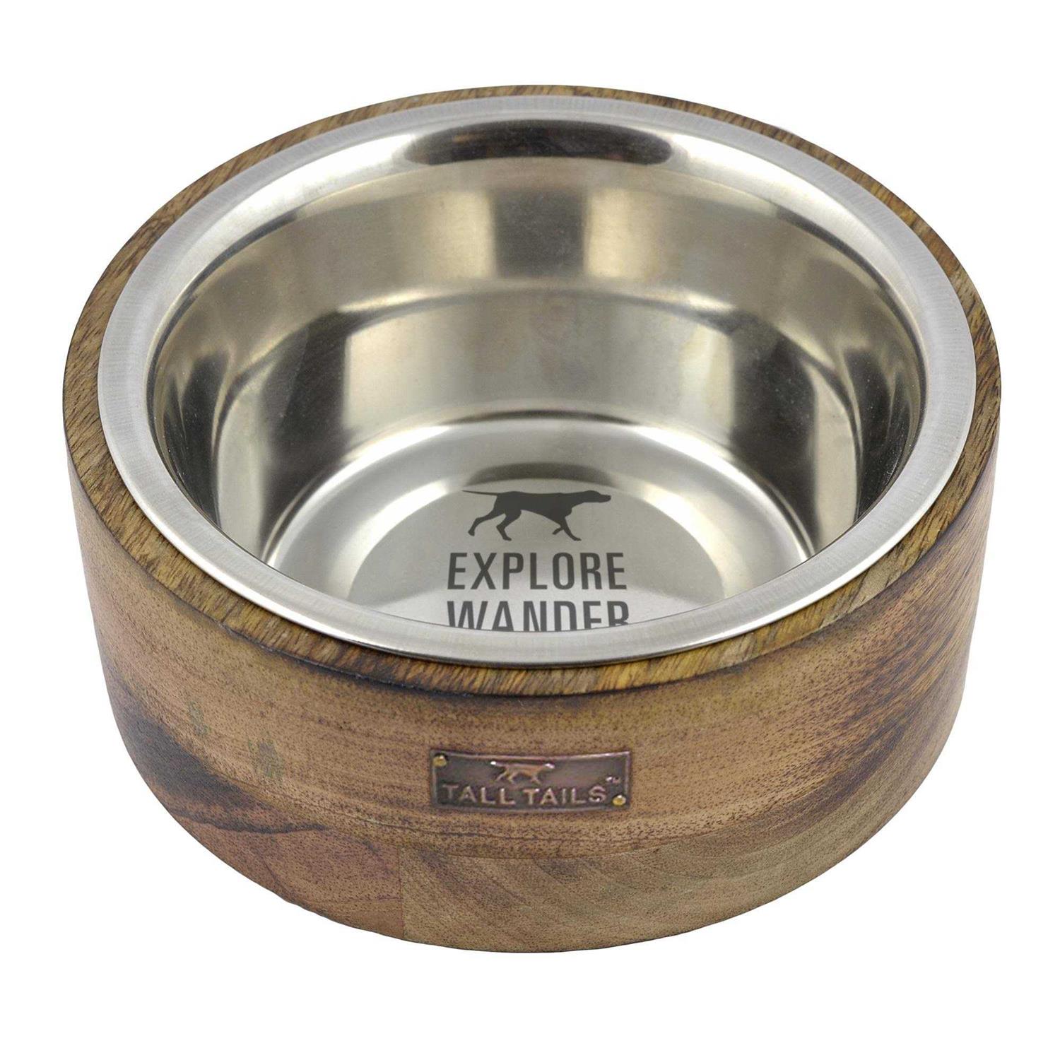 Tall Tails Wood Designer Dog Bowl - Pet Supplies online store