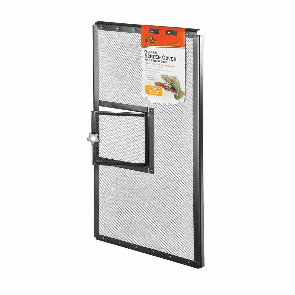 Zilla Fresh Air Screen Cover with Hinged Door - Pet Supplies online store