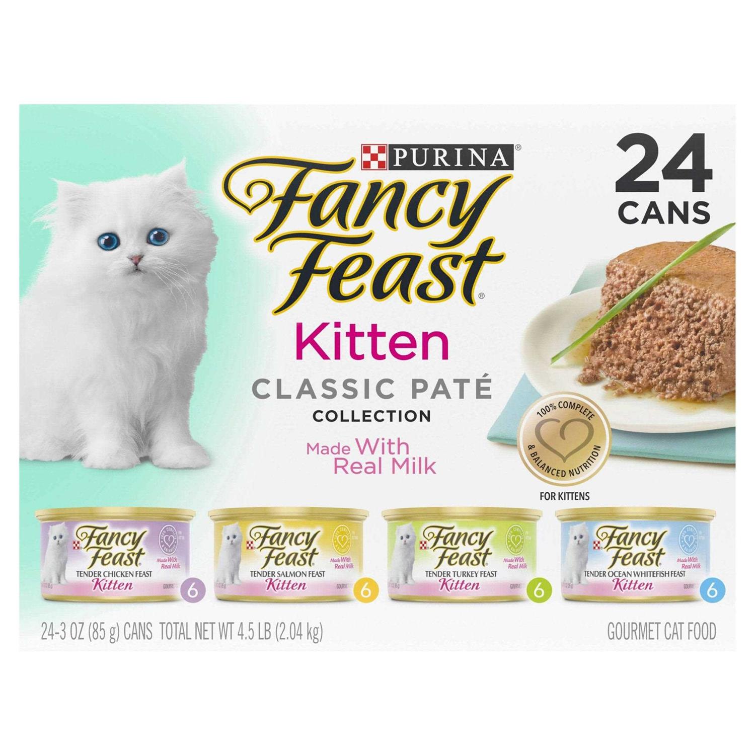 Purina Fancy Feast Grain Free Pate Wet Kitten Food Variety Pack - Pet Supplies online store