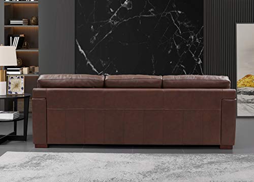 Hydeline Dillon Top Grain Leather Sofa Couch, 96