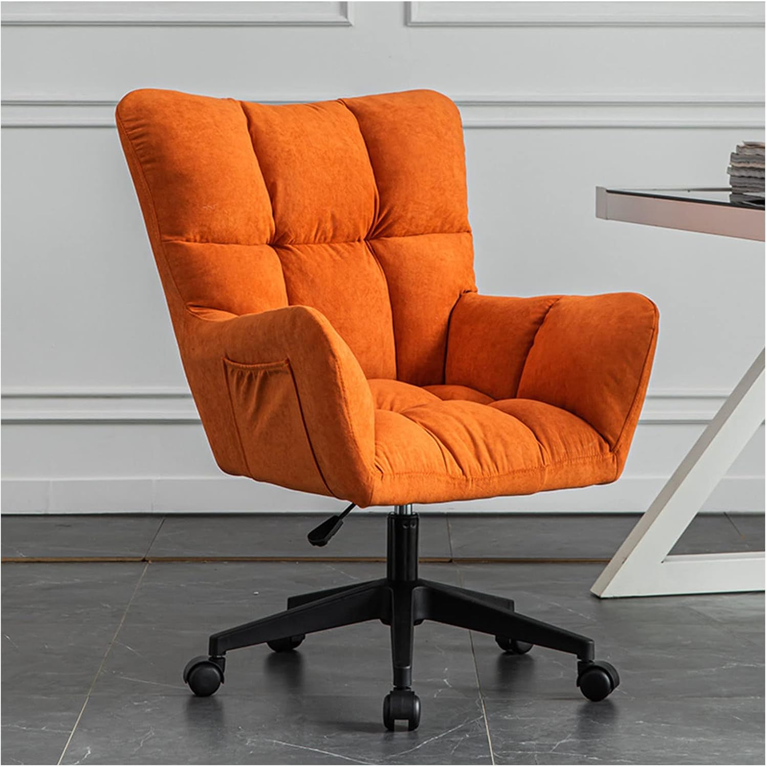 Swivel Chair Office Chair Swivel Chair Adjustable Computer Chair, High Elastic Foam Sponge Cushion Soft and Comfortable