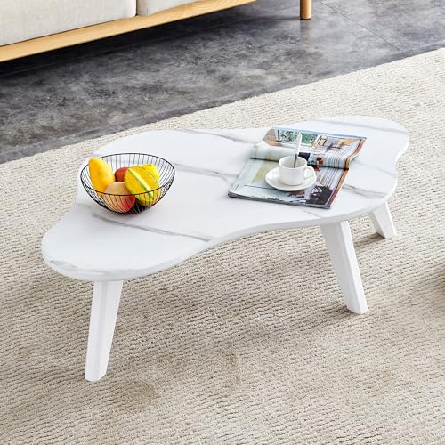 Wood Coffee Table for Living Room, Modern Minimalist Coffee Table for Living Room, 35.4