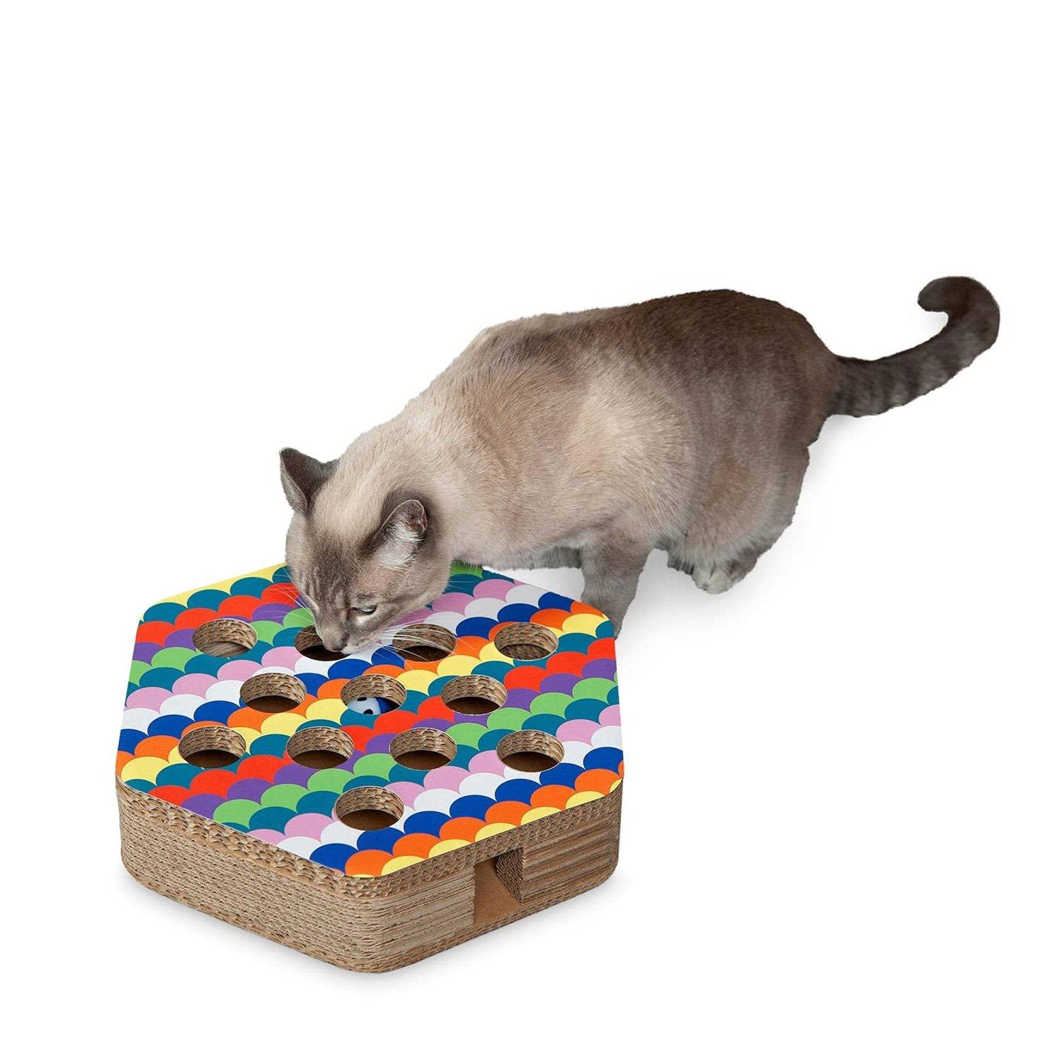 FurHaven Hexagon Busy Box Cat Scratcher - Pet Supplies online store