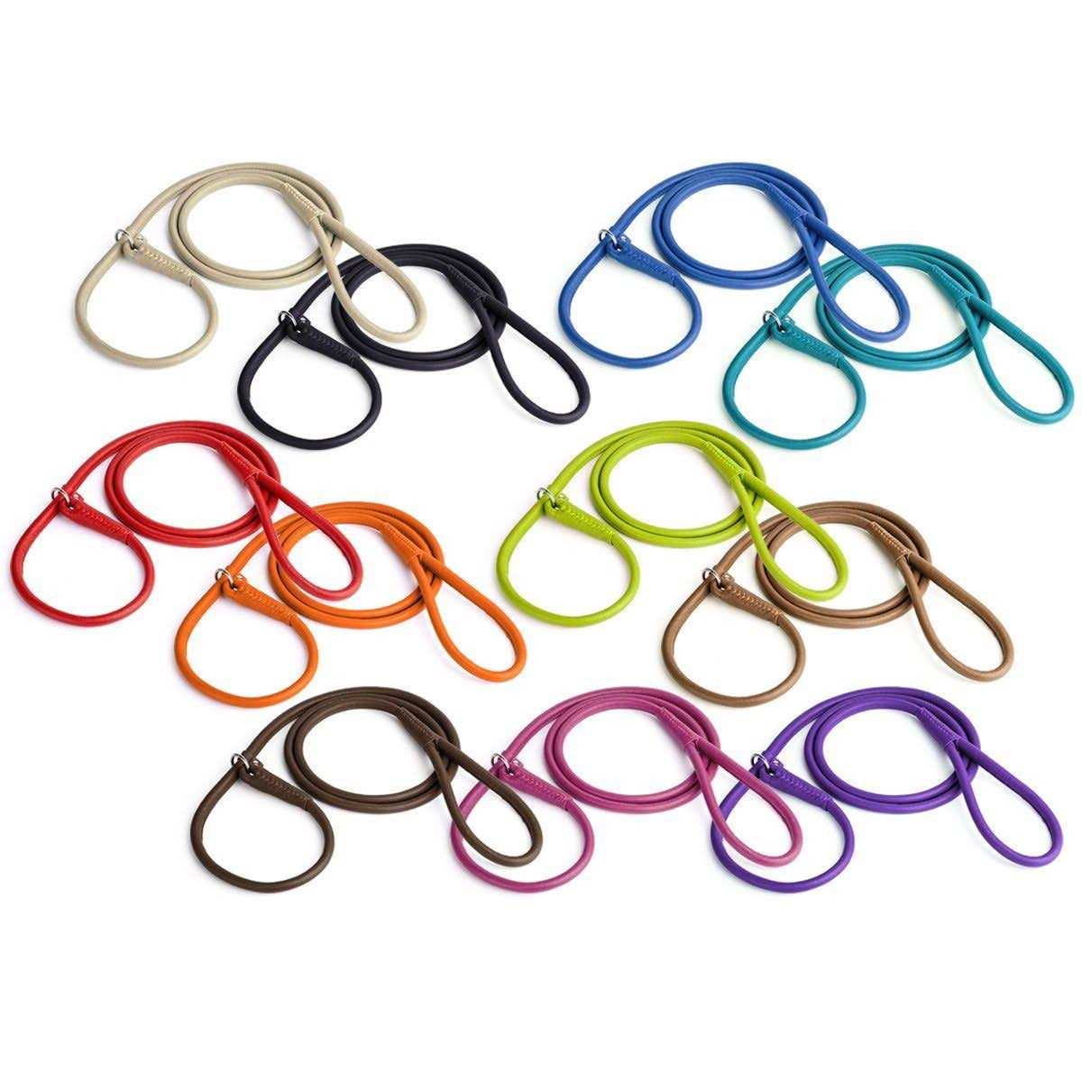 Dogline Leather Round Slip Lead - Pet Supplies online store