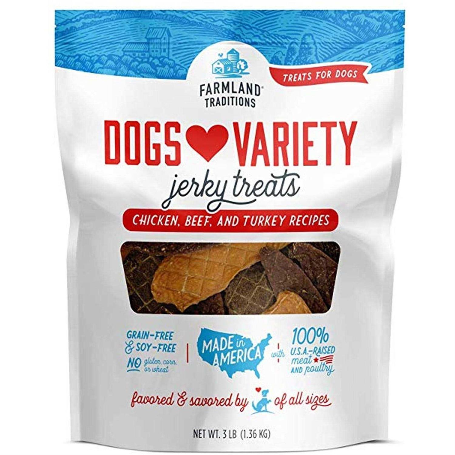 Farmland Traditions Dogs Love Variety Jerky Treats - Pet Supplies online store